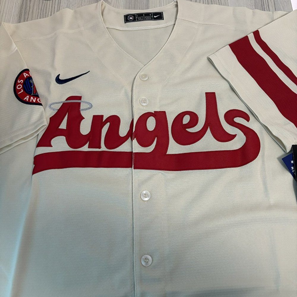 Nike MLB White Los Angeles Angels Baseball Jersey - Picture 3 of 5